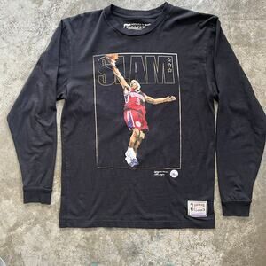 Mitchell & Ness Allen Iverson SLAM Magazine Cover Long Sleeve Tee Black